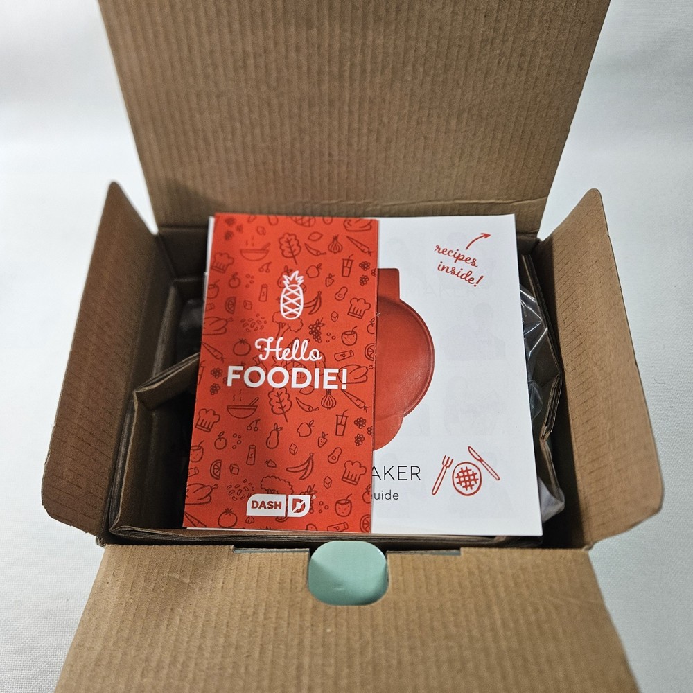 Mini Waffle Maker 4” Waffle Iron Mold Nonstick Dash New Teal