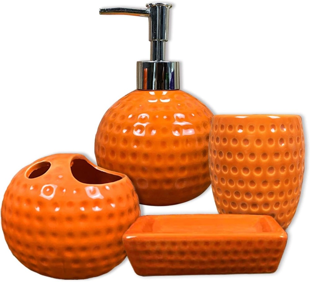 4-Pieces Oran Ceric Bathroom Decor Accory Set Includes Soap