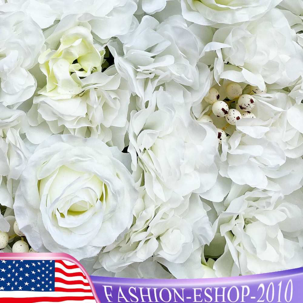 12* Artificial Flower Wall Panel Wedding Backdrop Event Party Flower Wall Panel