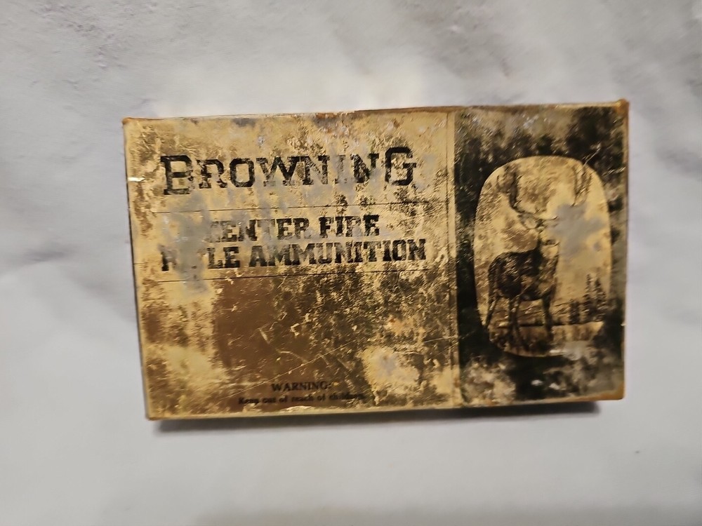 Vintage BROWNING 30-06 Empty Ammo Box 150 Grain Shot