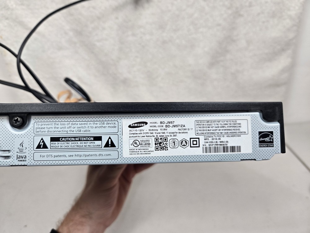 Samsung BD-JM57 Blu-Ray DVD Player + Streaming No Remote Tested