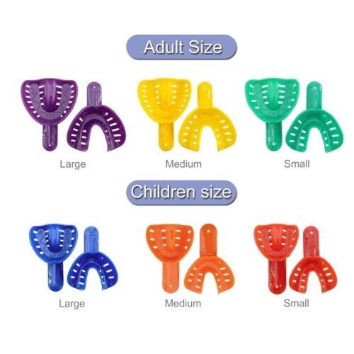 2Pcs Dental Plastic Impression Anterior Trays Model Upper & Lower (CHOOSE SIZE)