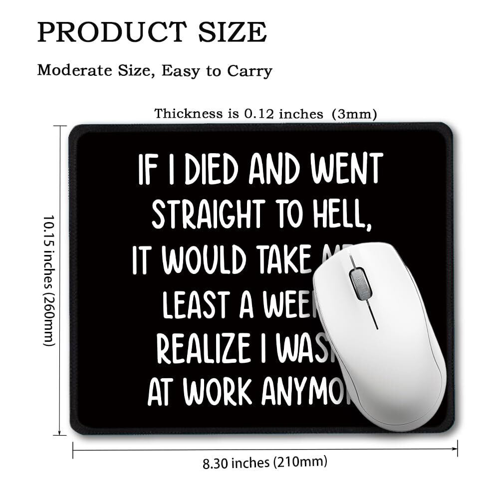 I Wasn't at Work Anymore Rectangular Mouse Pad Funny Sarcastic Mouse Pad Gift...