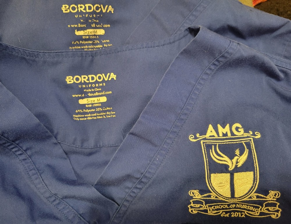 Bordova Uniforms Blue Scrub Set - Size M (567)