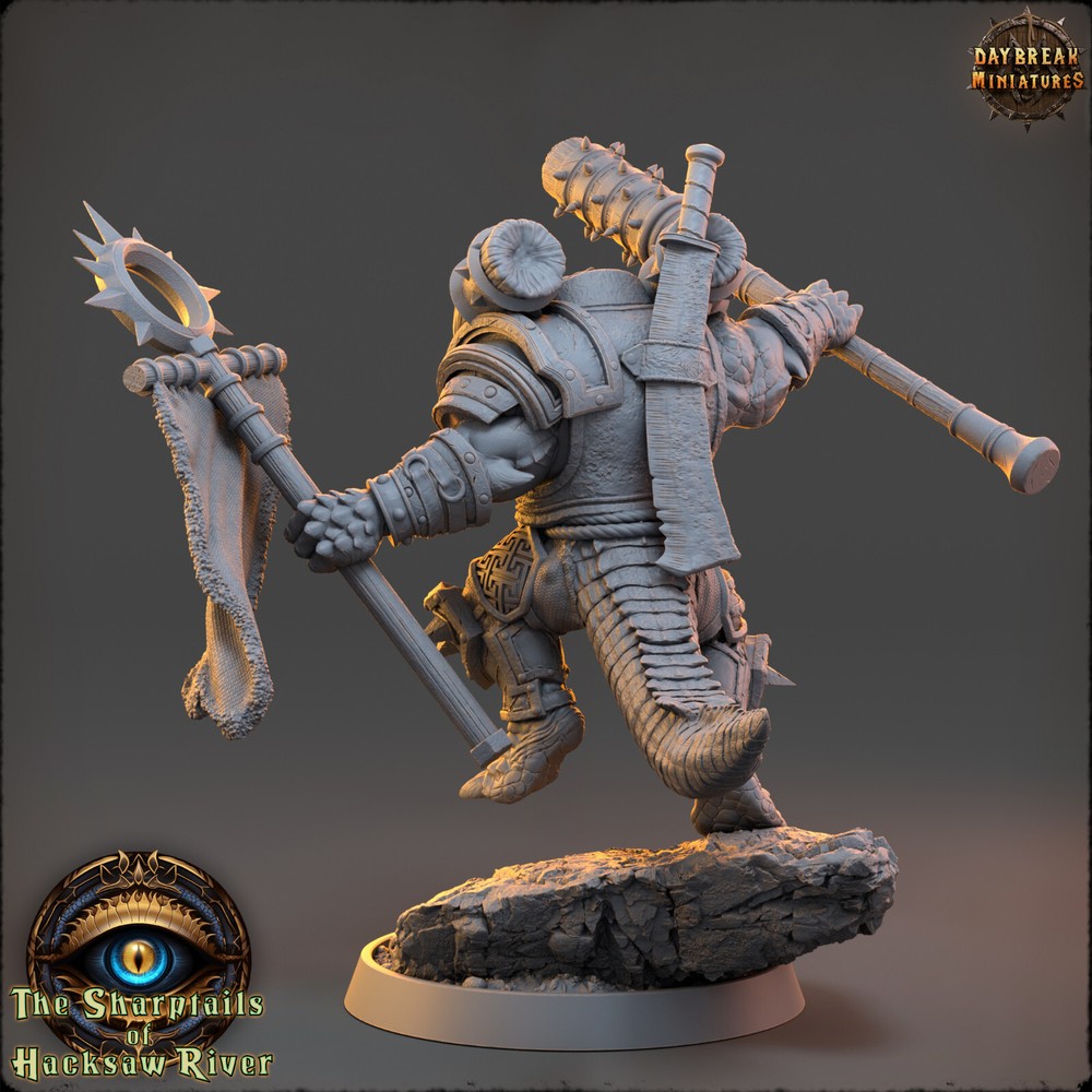 Crocodilian Fighter Cranmer | DayBreak Miniatures |