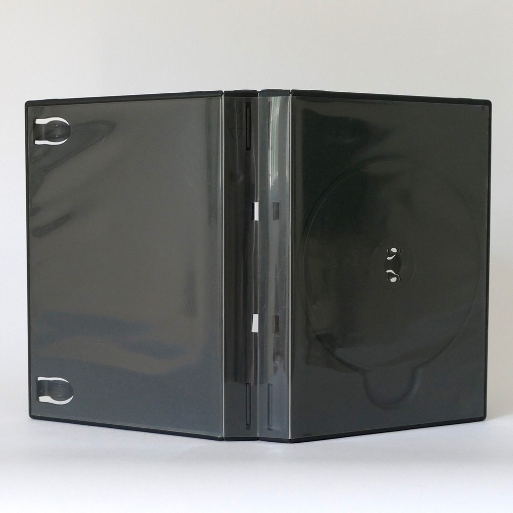 1 Black Multi Five 5 Discs DVD Case CD PC Media Storage 38mm New