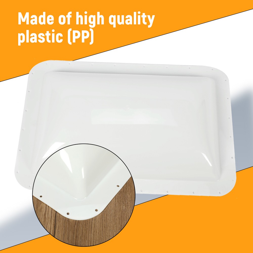 Plastic White RV Roof Skylight Cover For Camper Skylight Food Truck Skylight