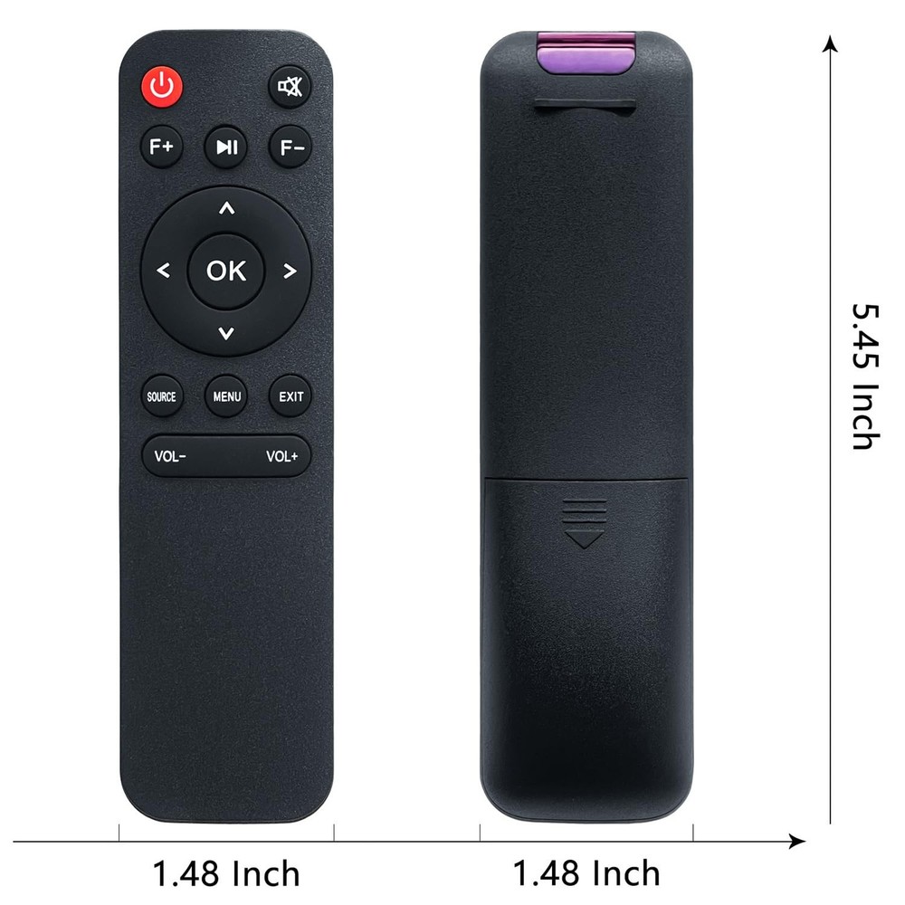 Molgoc Replacement Remote for Portable Projector,Compatible with black