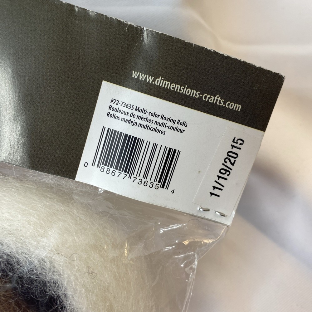 Dimensions Needle Felting Roving Rolls 100% Wool
