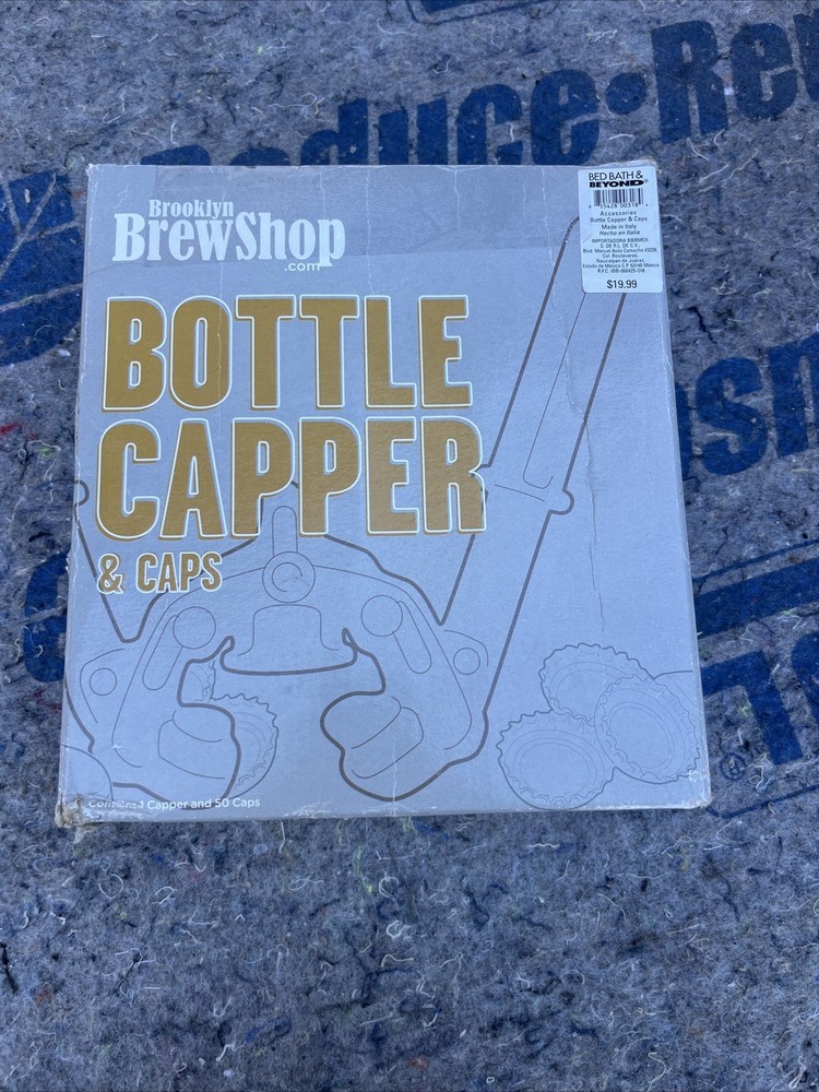 Brooklyn BrewShop Beer Bottle Capper and Caps Set - Damaged Packaging