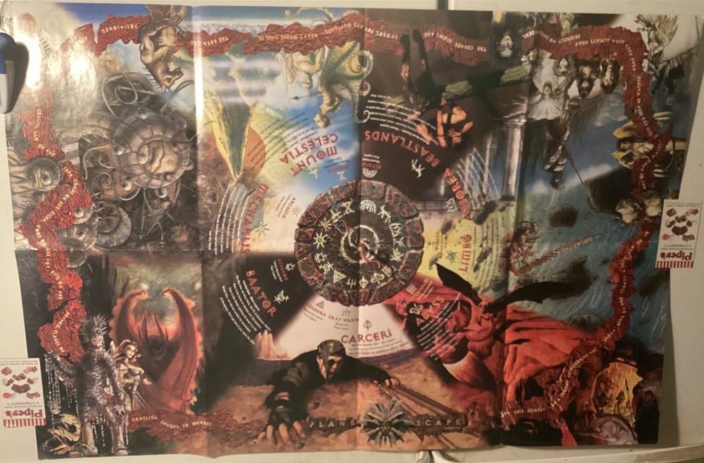 Advanced Dungeons & Dragons Planescape RPG Promotional Release Map Poster MINT