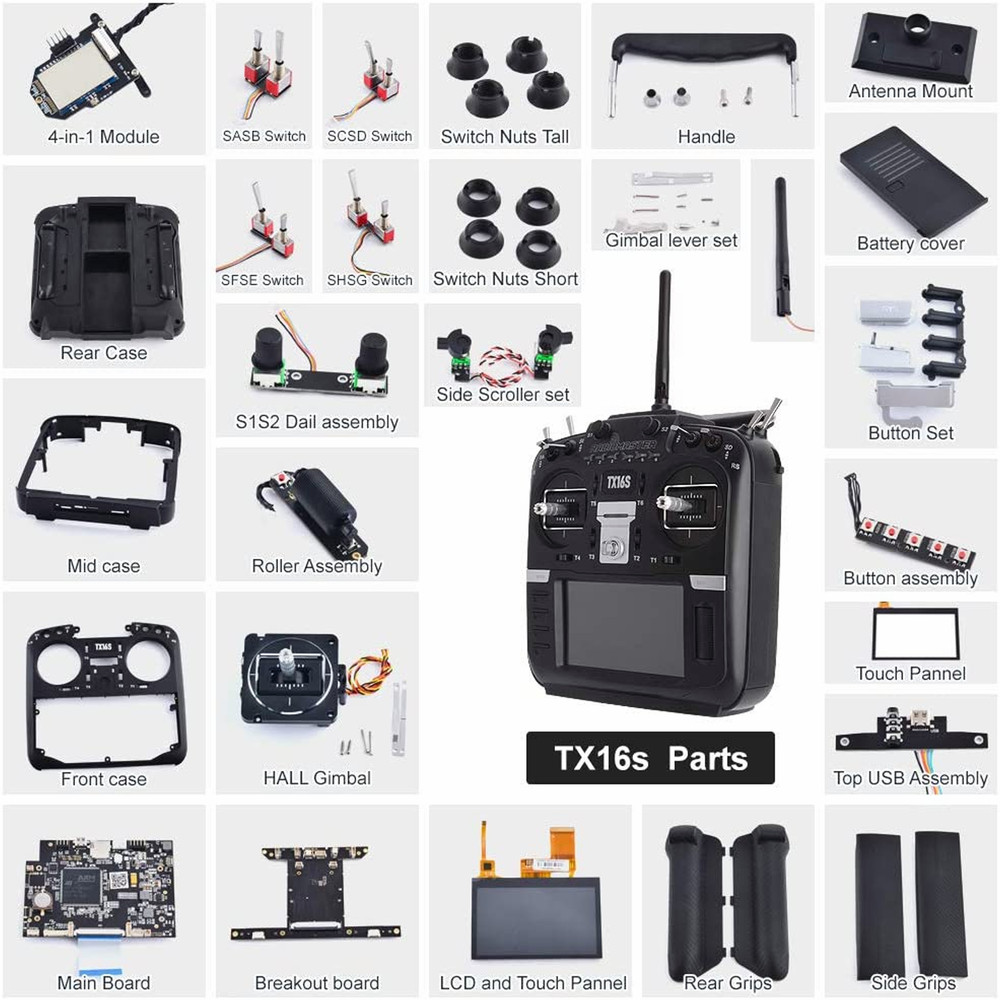 Description RadioMaster TX16S Replacement SC + SD Switch Assembly