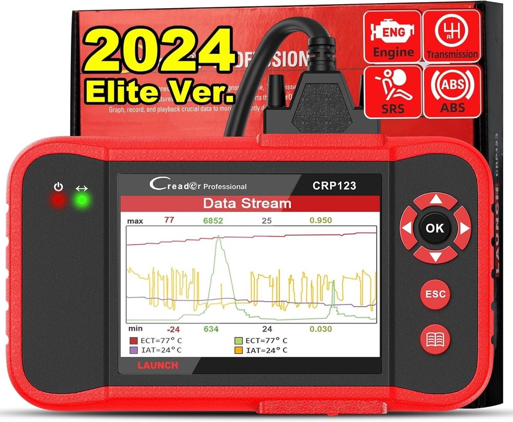 2024 LAUNCH X431 CRP123 OBD2 Diagnostic Scanner ABS SRS Fault Code Reader Tool