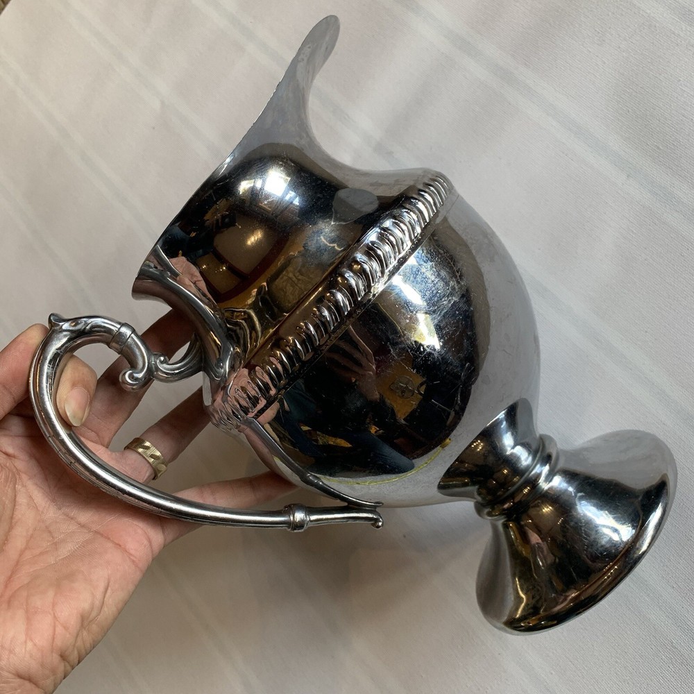 VINTAGE WATER PITCHER WITH HANDLE- CHROMIUM LB PLATED
