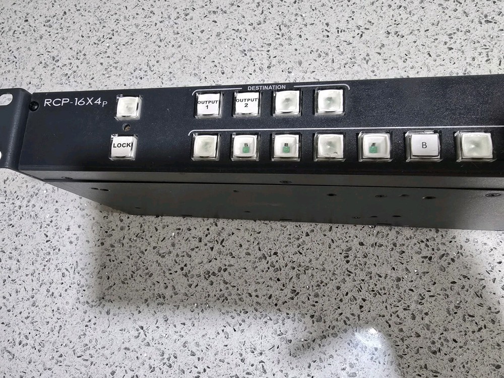 Harris RCP-16X4P Rackmount Remote 16x4 Programmable Crosspoint Pushbutton Panel