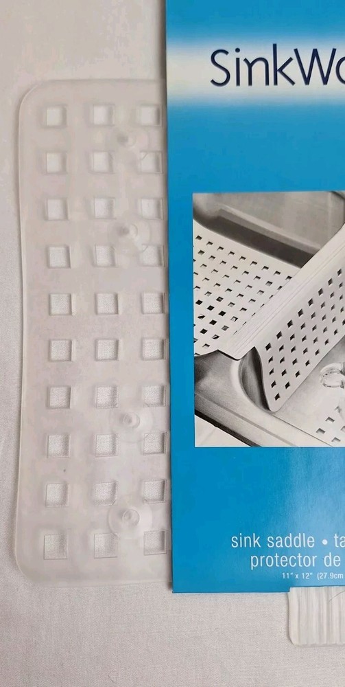 SinkWorks Sink Saddle Clear Protects Sink From Scratches Grid For Water Drainage