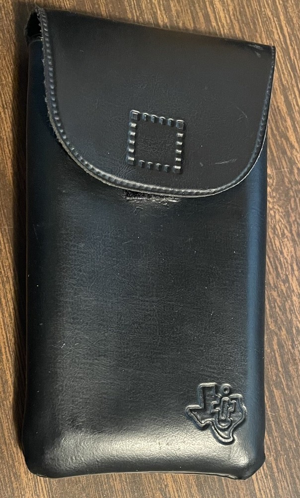 Genuine Vintage 1974 Texas Instruments Calculator Black Case