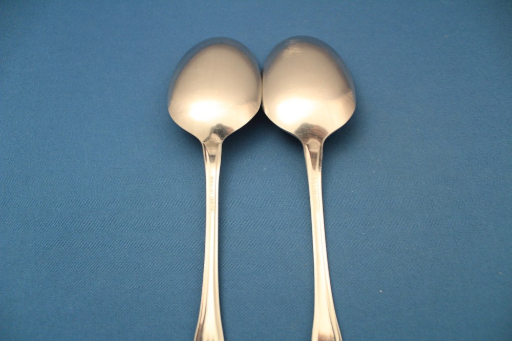 Oneida TRINITY Serving (2pc Set) Tablespoons Spoons S.S.S. Stainless 8 1/4"