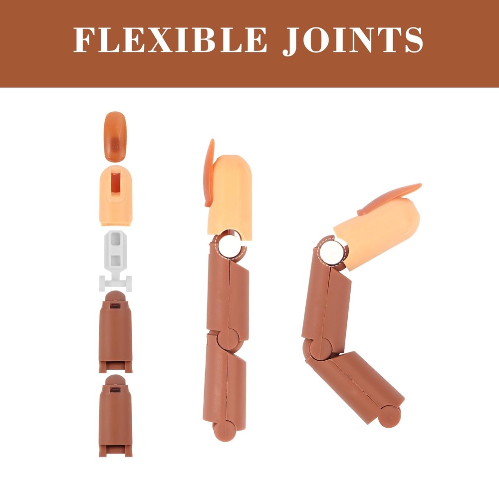 Acrylic Nail Practice Finger Kit Adjustable with Tips Nail Trainer