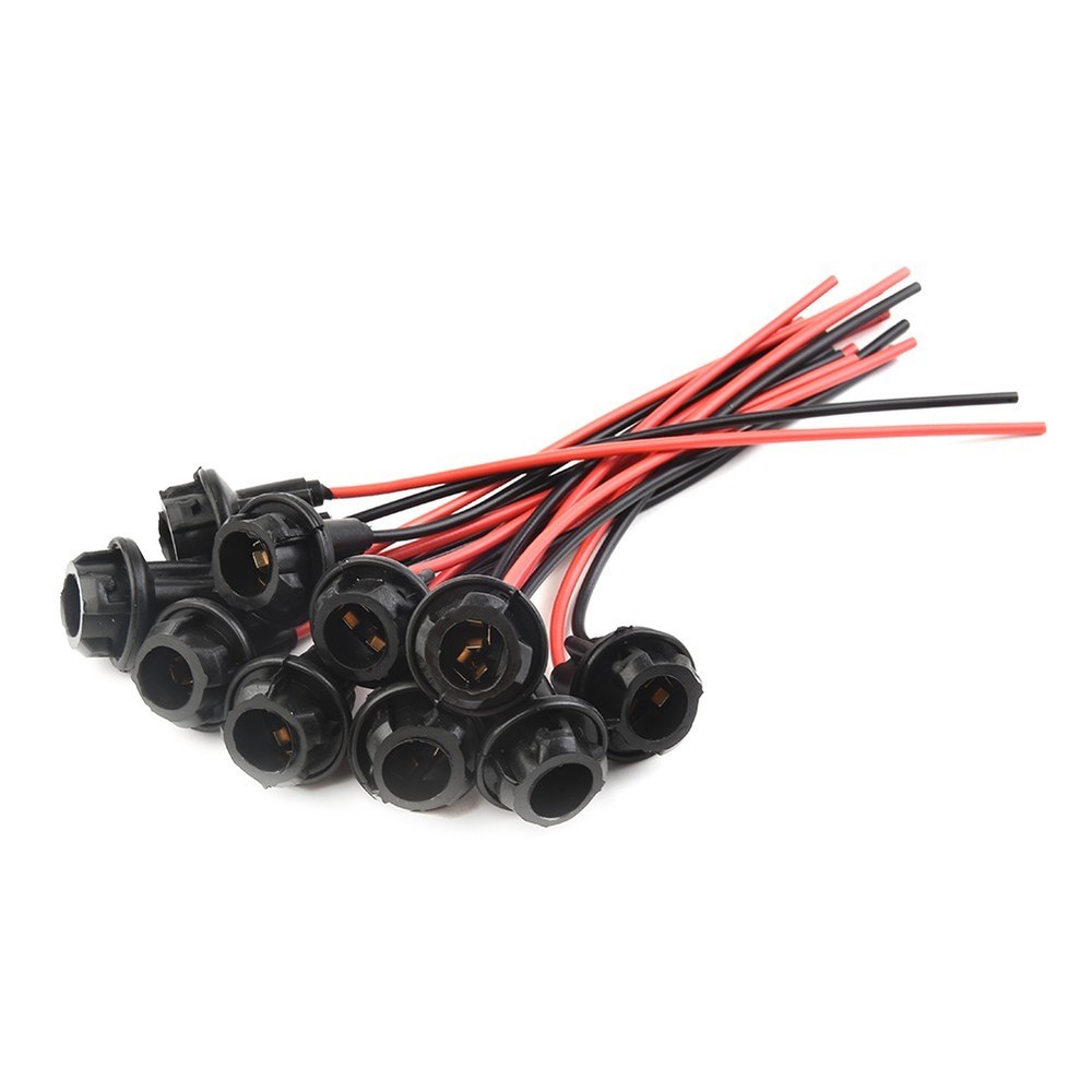 10pcs Wedge Light Base Socket Connector for Car LED Bulbs Installation