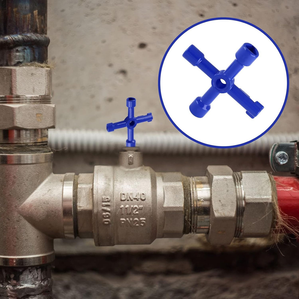 4-Way Multi-Functional Utilities Key (3 PACK), Zinc Alloy Triangle/Square Uni...