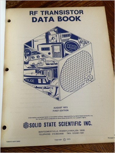Solid State Scientific RF Transistors Data Book 1973 - Specs Applications & More