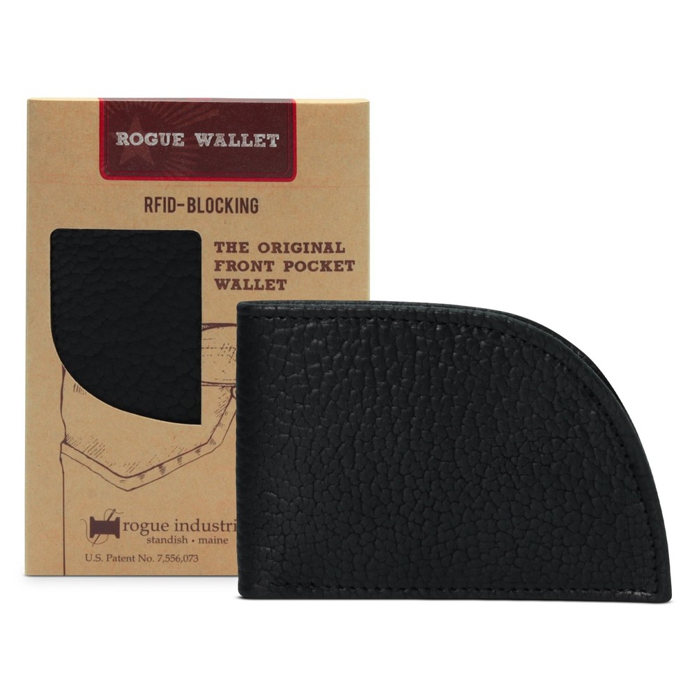 Genuine Bison Leather Wallets for Men - RFID Blocking Curved Men's Front Pock...
