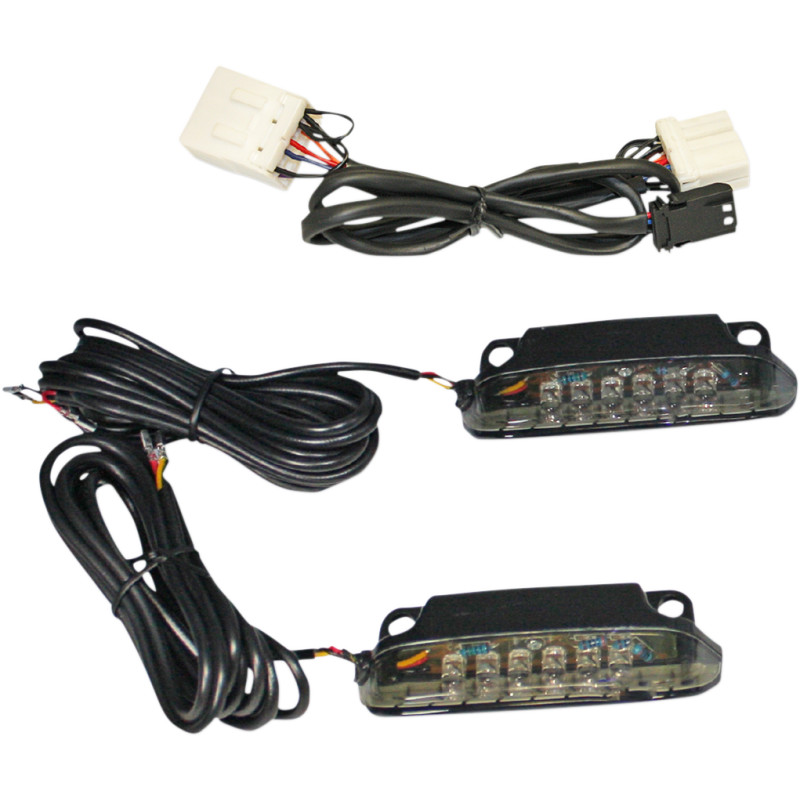 Custom Dynamics - CD-LR-09-S - LED Saddlebag Rail Light Bars, Smoke Lens