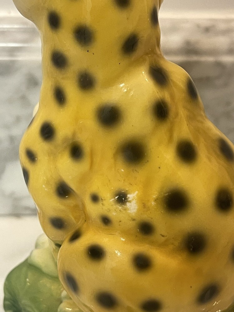 MCM Ceramic Cheetah Leopard Cub Bookend 7" Tall