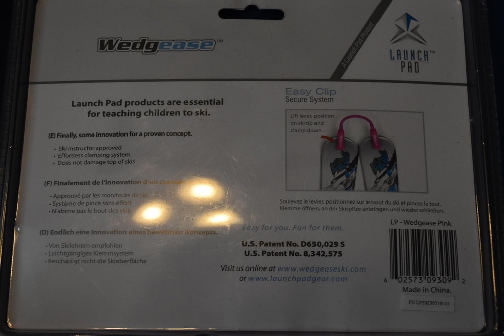 NEW Wedgedge Ski Learn Clip System Pink Launch Pad Training