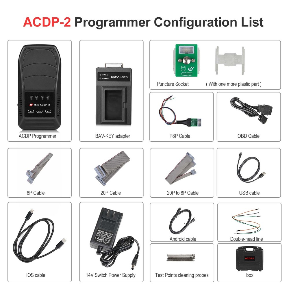 Yanhua Mini ACDP2 Programmer Combind Module38 for BMVV G Series BDC2 Add Key