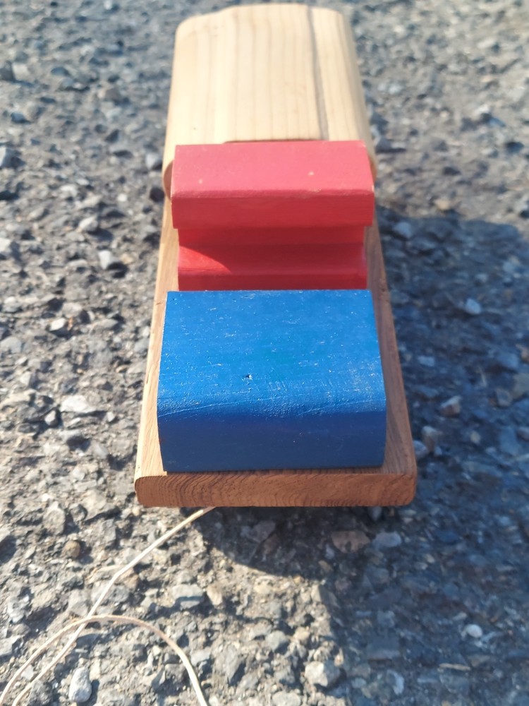 Vintage Wood Pull Gasoline Truck