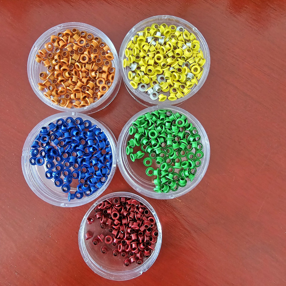 Approximately 500 Scrapbooking Journaling Tiny Eyelets With Organizer Craft Lot