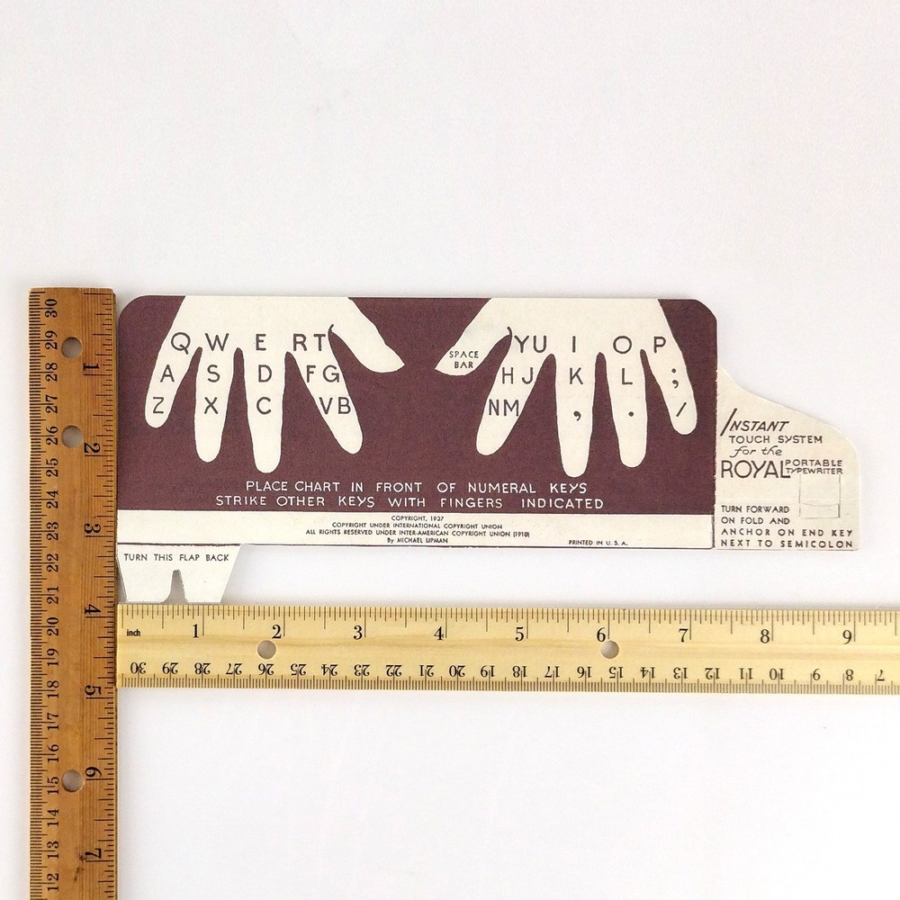 Royal Quiet Deluxe 40s Typewriter User Owners Manuals & Chart Complete Documents