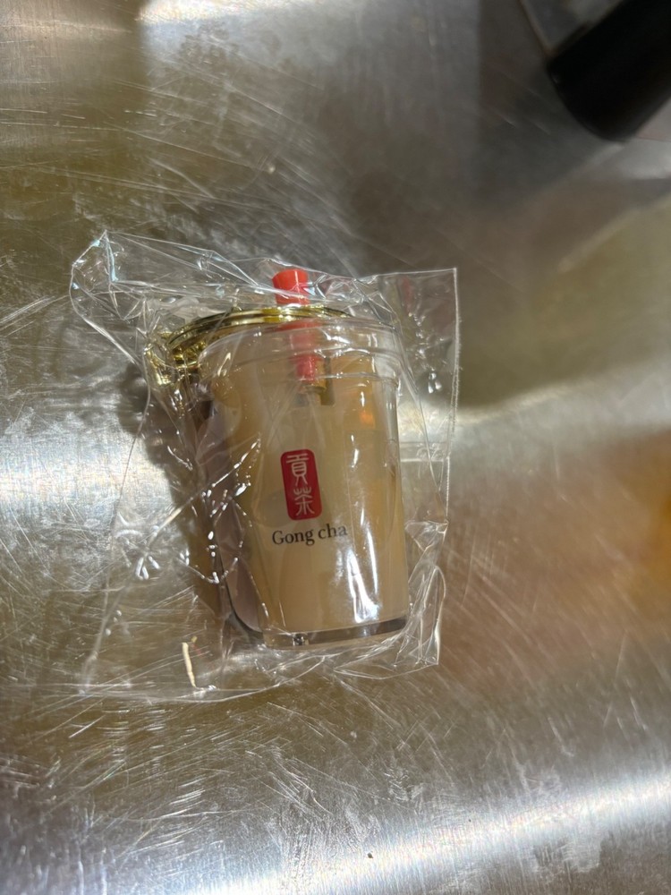 Gong cha pearl milk tea keychain 3D