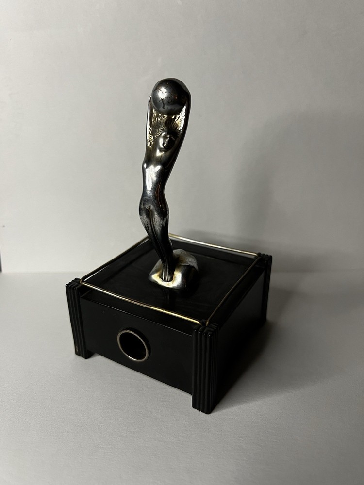 Vintage Art Deco Era Dunhill Lighter Silent Flame Table Light
