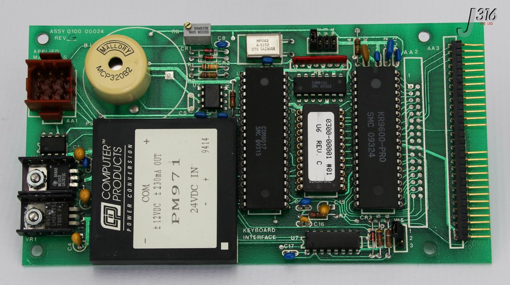 16028 APPLIED MATERIALS PCB, KEYBOARD INTERFACE 0100-00024