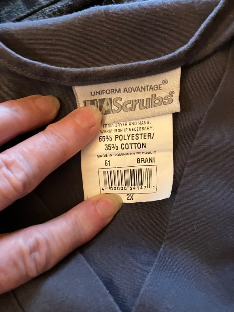 Gray UA Scrubs Set with Jacket Size 2x