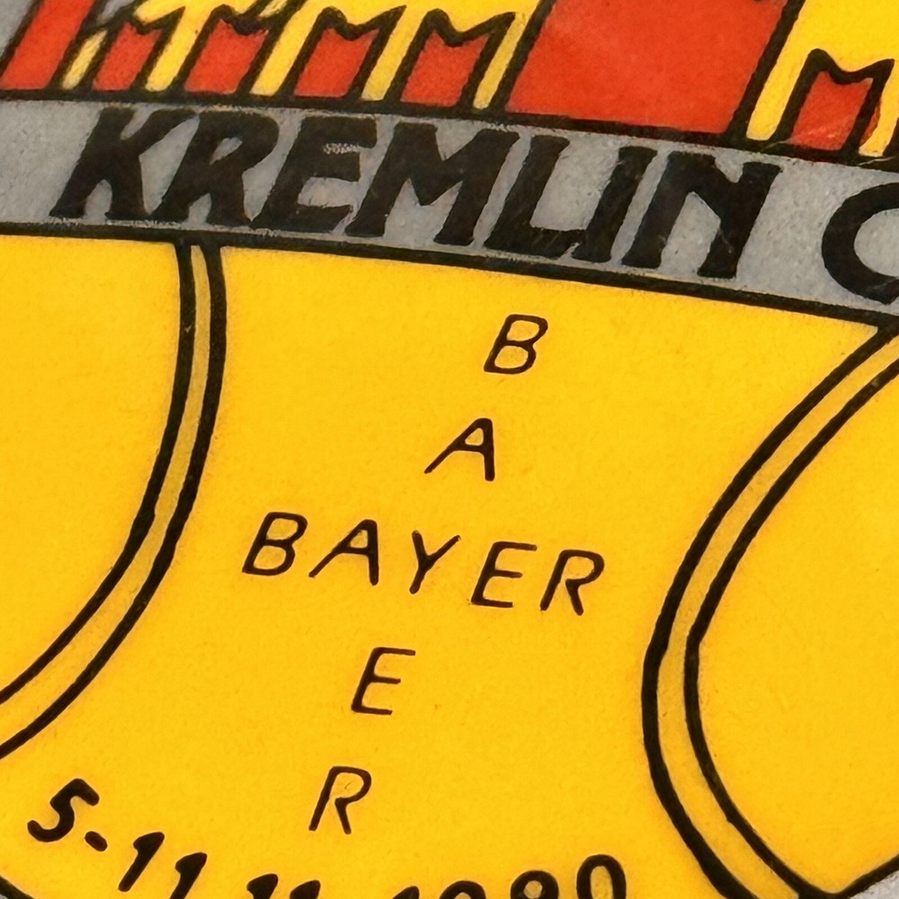 ATP Tennis Kremlin Cup 1990 Finback Button Bayer Russia