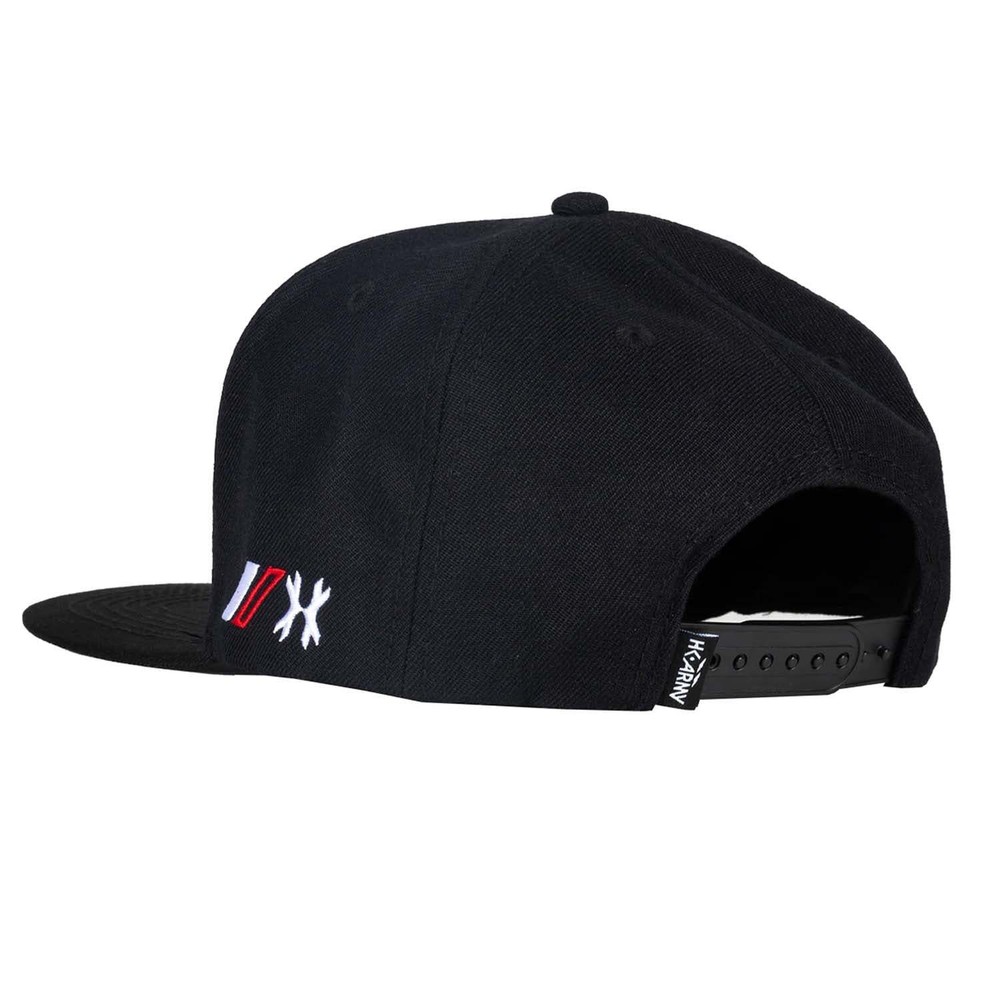 HK Army Snapback Hat - Split - Black / White / Red