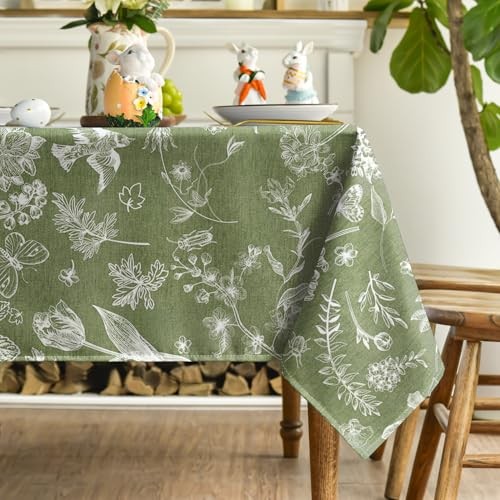 Easter Tablecloth 60×84 Inch Rectangular Easter 60" x 84" (Rectangular) Green