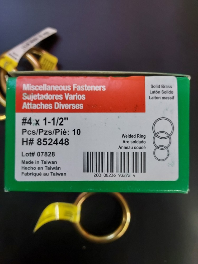 1 1/2" Solid Brass O Rings SCA (Pack Of 10) Hillman