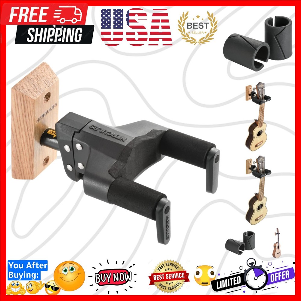 Auto Grip System Guitar Hanger,Black