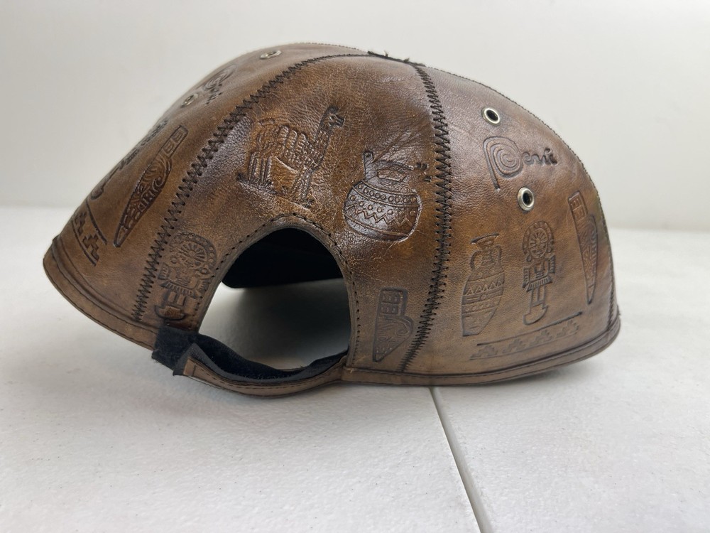 Muchupicchu Leather Style Hat Brown Display Cap