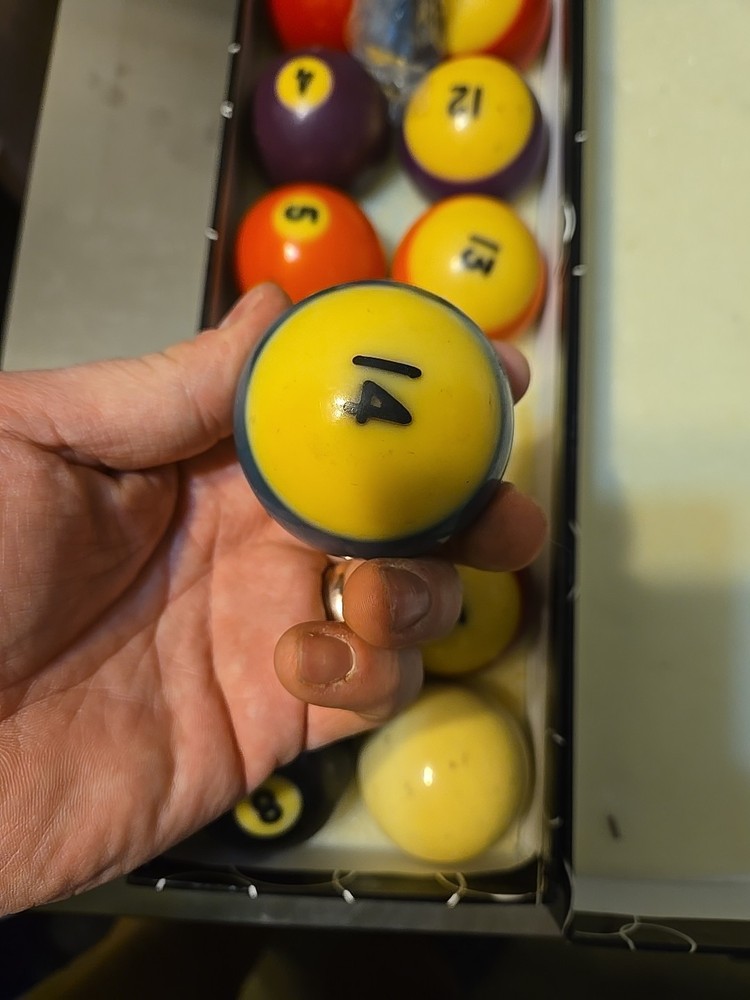 Vtg Pool Balls Complete Billiard Set