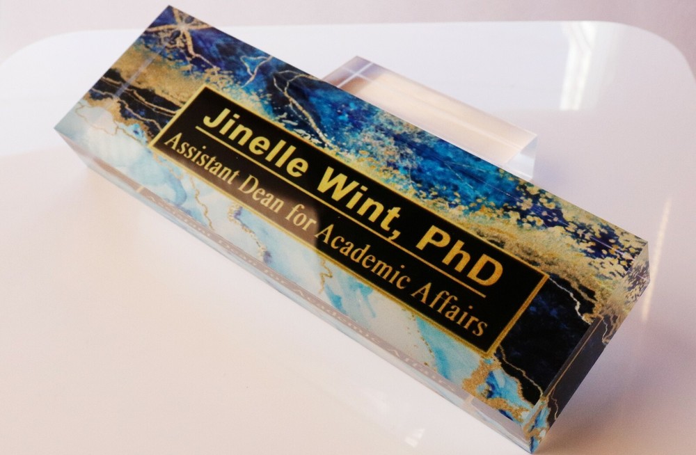 Acrylic Desk Personalized Name Plate for Custom Office Decor
