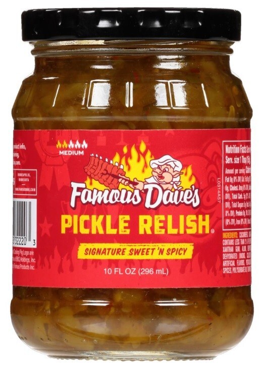 Famous Dave's Pickle Relish 10 Ounce (2 Jars)