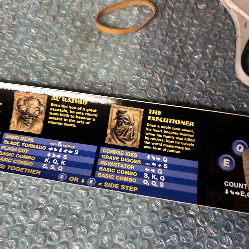 Atari Mace Instruction Sticker ARCADE GAME PART