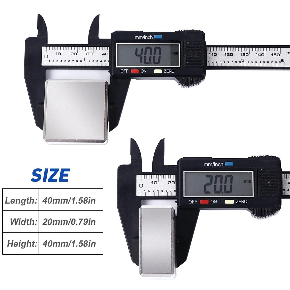 40x40x20mm Neodymium Magnet Silver