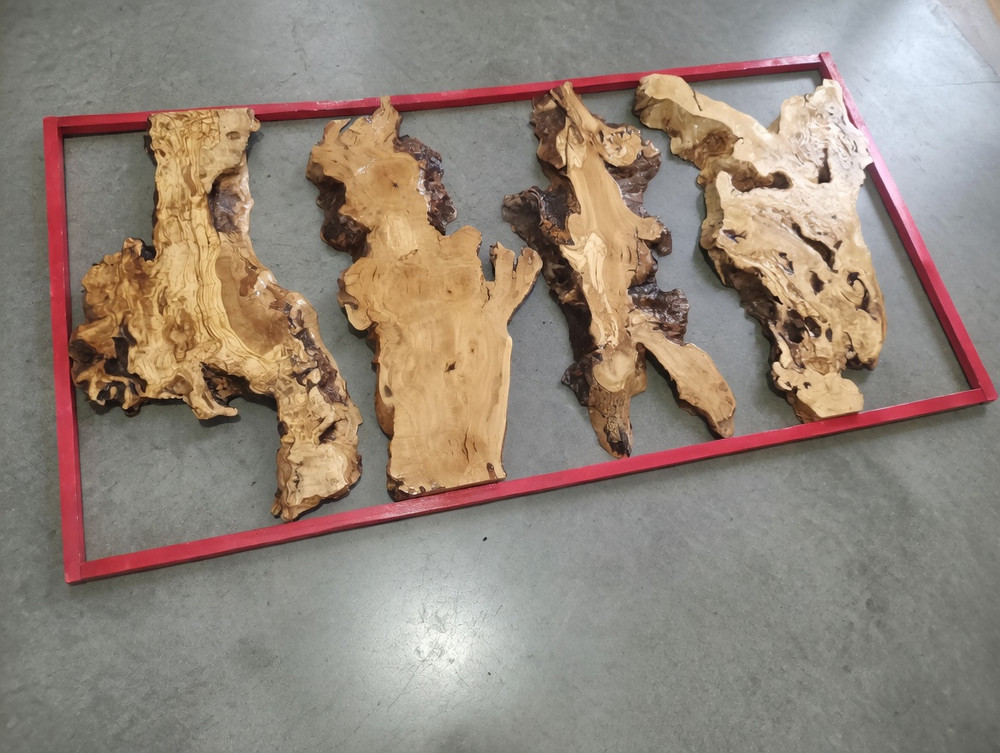 Olive Slab Set for Vertical River Table 24-32-48